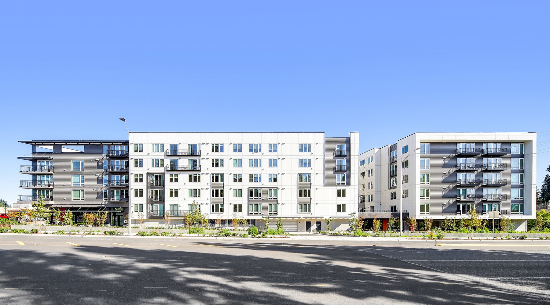 Exterior view of The Current apartments Exterior view of The Current apartments